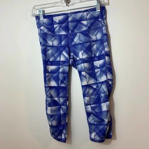 Athleta Legging Sz. XS- NWOT Blue & White Geo